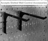 Wall Control Pegboard Organizer 4 ft. Metal Standard Tool Storage Kit With White Toolboard and Accessories - 30-P-3232W
