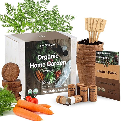 indoor vegetable garden seeds Organic Indoor Vegetable Garden Starter Kit - Made in USA