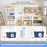 Raybee Garage Shelving Heavy Duty 2000LBS Storage Shelves Heavy Duty Shelving 5 Tier White Metal Shelves Pantry Shelf for Kitchen Closet Basement Warehouse 2 Pack