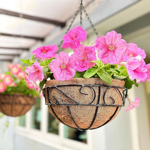 farmhouse plant hanger LaLaGreen Hanging Planter for Outdoor Plants (2 Pack, 12 Inch) Hanging – Grow It Depot