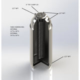 Jacketed Stainless Steel LP Tank with Internal Condensing Coil and Dip Tube