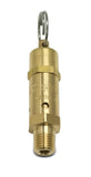 ASME-Code Fast-Acting Pressure-Relief Valve for Air, Test Ring, Brass Seal, 1/4 NPT, 3-1/8" High