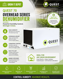 Quest 70 Overhead Series Dehumidifier, 120V