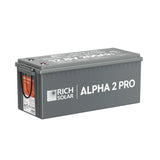Rich Solar ALPHA 2 PRO | 12V 200Ah LiFePO4 Battery | Premium 12V Lithium Battery for RVs, Cabins, Tiny Homes | 7,000 Lifetime Cycles | 10 Year Warranty | UL1973 Certified