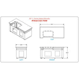 AOG 30" L-Series Island Bundle (75"w x 35"d x 36"h) - Model #: IP30LB-CGD-75SM