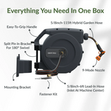 Retractable Garden Hose Reel-5/8 in-115ft