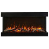 Amantii Tru-View XL XT 50" Three-Sided Electric Fireplace with Designer Media Kit