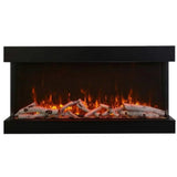 Amantii Tru-View XL XT 50" Three-Sided Electric Fireplace with Designer Media Kit