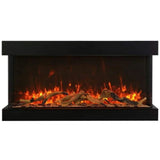 Amantii Tru-View XL XT 72" Three-Sided Indoor Outdoor Electric Fireplace with 22" Tall Viewing Area