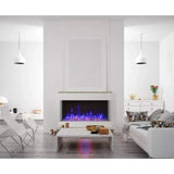 Amantii Tru-View XL XT 72" Three-Sided Indoor Outdoor Electric Fireplace with 22" Tall Viewing Area