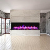 Amantii Tru View Extra Tall Lumina 88″ Indoor / Outdoor 3 Sided Smart Electric Fireplace (88-TRV-XT-XL-LUMINA)