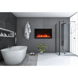 Amantii Tru-View XL XT 40 Inch Indoor Outdoor 3 Sided Electric Fireplace
