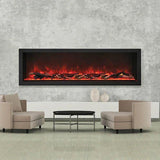 Amantii Panorama Deep Extra Tall 88 Inch Indoor Outdoor Electric Fireplace