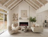 Amantii Fire & Ice Evolution 36" Linear Electric Fireplace with Frameless Display, WiFi & Multi-Color Flames