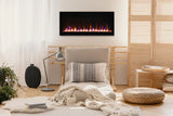 Amantii Fire & Ice Evolution 50" Linear Electric Fireplace with Multi-Color Flame Effects