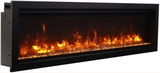 Amantii Symmetry Bespoke 100" Smart Electric Fireplace – Indoor/Outdoor Built-In with Bluetooth & Crackling Sound