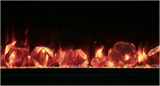 Amantii Symmetry Lumina 100" Smart Built-In Electric Fireplace – Indoor/Outdoor with LED Logset & Front Heat Vent