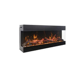 Amantii Tru View Bespoke 45" Three-Sided Indoor/Outdoor Electric Fireplace with Smart Controls