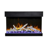 Amantii Tru View Bespoke 45" Three-Sided Indoor/Outdoor Electric Fireplace with Smart Controls