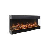 Amantii Tru View Bespoke 55" Three-Sided Indoor/Outdoor Electric Fireplace with Smart Control and Bluetooth
