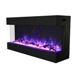 Amantii Tru-View XL Deep 50" Three-Sided Built-In Electric Fireplace for Indoor/Outdoor Use