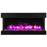 Amantii Tru-View XL Deep 50" Three-Sided Built-In Electric Fireplace for Indoor/Outdoor Use