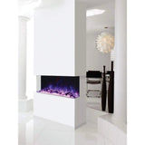 Amantii Tru-View XL Deep 50" Three-Sided Built-In Electric Fireplace for Indoor/Outdoor Use