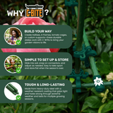 2.5' Sturdy Cross Bars- Garden Stake Segments - flat on both ends