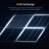 24V N-Type 300 Watt 16BB Bifacial Solar Panel (3x100W)