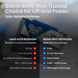 Battle Born 100Ah 12V LiFePO4 Heated Battery Kit