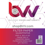 Ashless Filter Papers - 125MM - Quantitative