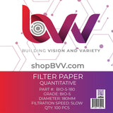 Ashless Filter Papers - 180MM - Quantitative