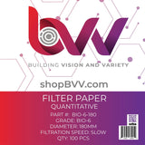 Ashless Filter Papers - 180MM - Quantitative