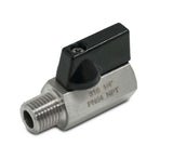 1/4" MNPT x 1/4" FNPT Miniature Ball Valve