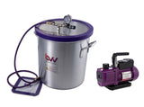 BVV 10 Gallon Aluminum Vacuum Chamber and V9D 9CFM Two Stage Vacuum Pump Kit
