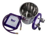 BVV 1.5 Gallon Tall Stainless Steel Vacuum Chamber With Glass Lid