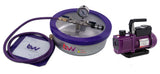 BVV 1 Gallon Flat Stainless Steel Vacuum Chamber and Vacuum Pump Kit