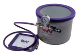 BVV 3 Gallon SS Wide Side Mount Vacuum Chamber and Vacuum Pump Kit