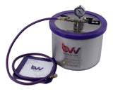 BVV 3 Gallon Wide Stainless Steel Vacuum Chamber With Glass Lid
