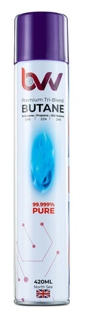 BVV 420ml Premium Tri-Blend Butane 99.999% Pure