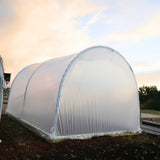 10' x 12' Backyard Greenhouse Kit with Scissor Door & Roll-Up Sides