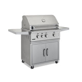 Broilmaster B-Series 32" 4-Burner Stainless Steel Natural Gas Grill Head With Built-In Infrared Burner and Cooking Lights