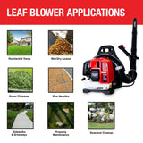Cardinal 63.3cc Backpack Leaf Blower 675 CFM 196 MPH Gas Powered Professional Lawn Care Landscaping Yard Cleanup