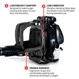 Cardinal 79.9cc Backpack Leaf Blower 920 CFM 206 MPH Gas Powered Professional Lawn Care Landscaping Yard Cleanup