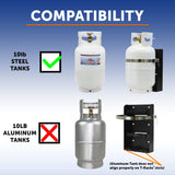 Flame King® T-Racks™ 10lb Propane Tank Mounting Brackets Strap Campervan Overland Vehicles