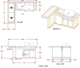 Cal Flame Malibu Q 8 Ft. L-Shaped BBQ Grill Island - BBK-830