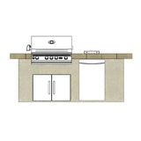 Cal Flame Bel Air Q 8 Ft. BBQ Grill Island - BBK810