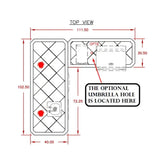 Cal Flame Carmel Q 8 Ft. L-Shaped Outdoor BBQ Kitchen Island - BBK870