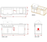 Cal Flame Atlantic Q 8 Ft. BBQ Grill Island - BBK801