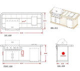 Cal Flame Bel Air Q 8 Ft. BBQ Grill Island - BBK810